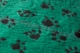 Non-Slip Green - Paw Print Vet Bed 